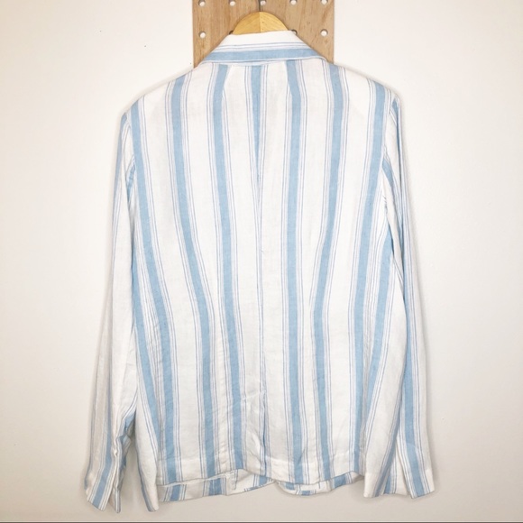NWT FRAME CLASSIC MULTI STRIPE BLAZER IN OFF WHITE - Picture 9 of 14
